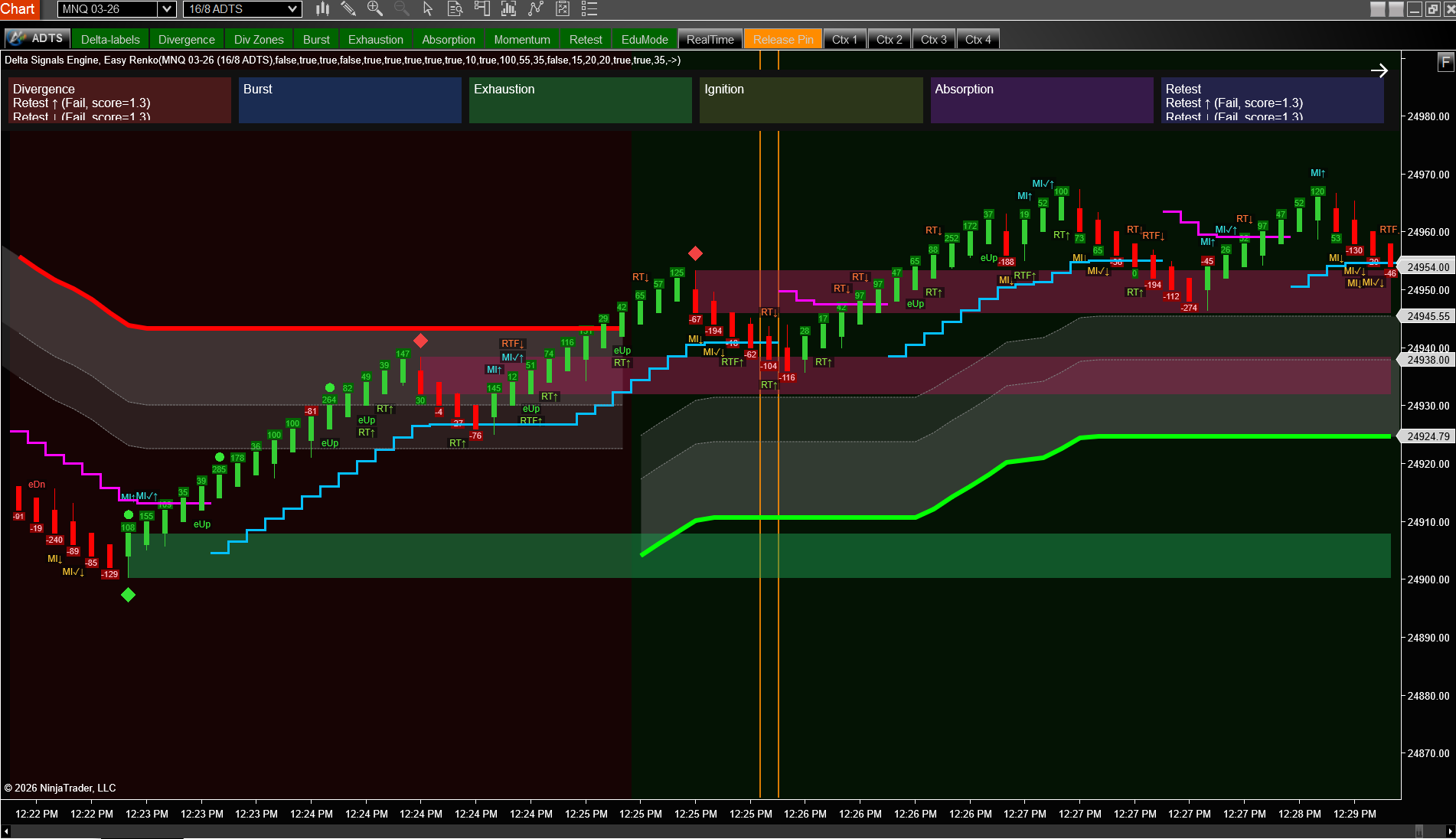 DSE on Easy Renko with VWAP and signals